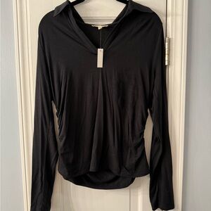 Madewell Black Collared Shirt NWT